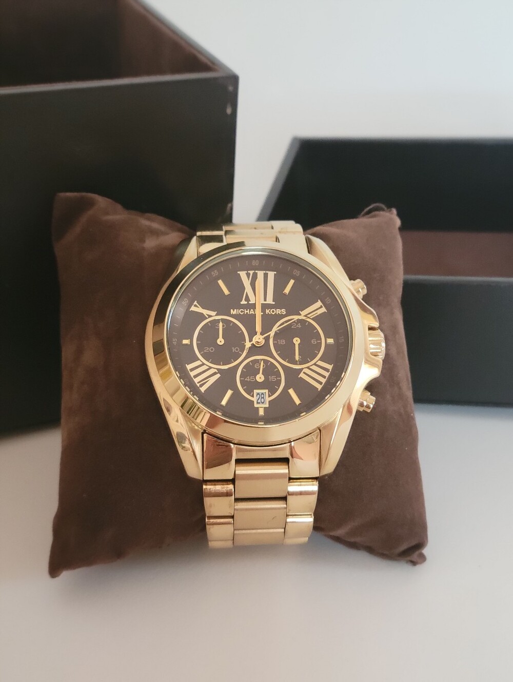 Michael Kors Gold-tone Watch with Brown Dial